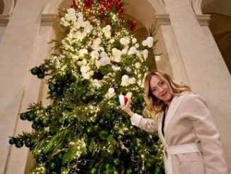 8 dicembre gli auguri social di Giorgia Meloni foto con albero Natale tricolore