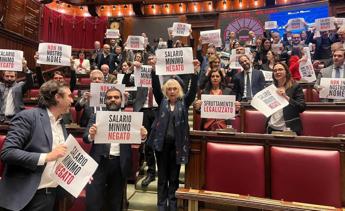 Salario minimo ok della Camera al testo. Bagarre in Aula