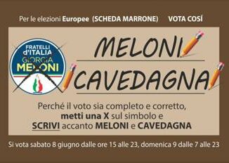 Europee a Cesenatico sicuri della candidatura di Meloni gia stampati i volantini