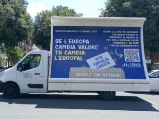 Elezioni Europee. Pro Vita Famiglia camion vela a Roma e Milano per promuovere candidati pro life