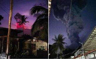 Filippine erutta il vulcano Kanlaon nube di cenere di 5 km nel cielo Video