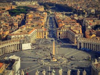 veduta aerea città del vaticano roma