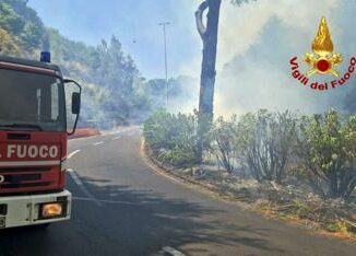 Roma nuovo incendio a Monte Carnevale