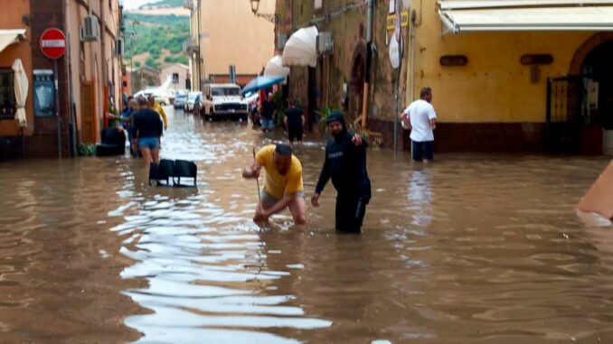 Foto Bosa dopo il nubifragio (Foto Ufficio Stampa)