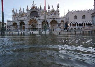 Acqua alta oggi a Venezia previsto picco di marea a 110 centimetri