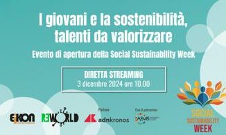 I giovani e la sostenibilita talenti da valorizzare Diretta il 3 dicembre dalle 10