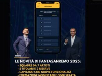 FantaSanremo torna nel 2025 ma cambia squadre da 7 formazione modificabile