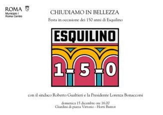 Roma domani festa finale per 150 anni dellEsquilino