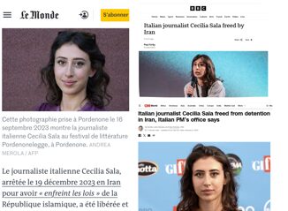 Cecilia Sala liberata dalla Cnn alla Bbc la notizia fa il giro del mondo