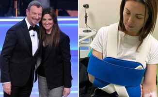 Giovanna Civitillo incidente per la moglie di Amadeus Poteva andare molto peggio