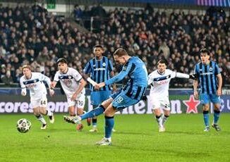 Champions Bruges Atalanta 2 1 rigore affonda nerazzurri al fotofinish